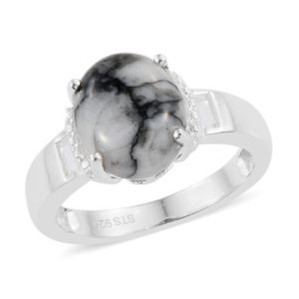 Australian White Topaz Sterling Silver Ring Size 7 NEW! $56